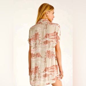 Cyrus Double Escape Dress in Coral Sands 100% Rayon